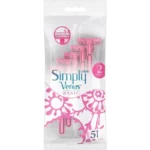 خودتراش ژیلت Gillette مدل Simply Venus Basic صورتی ـ ۵ عددی