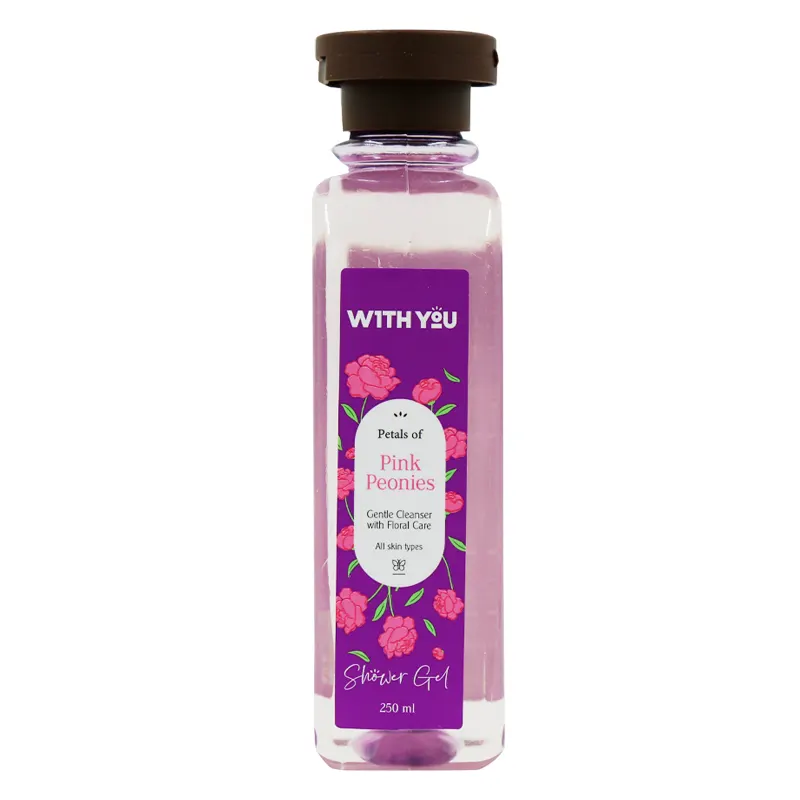 پینک پیونی شامپو بدن ویت یو With You ـ مدل Pink Peonies ـ نرم کننده انواع پوست