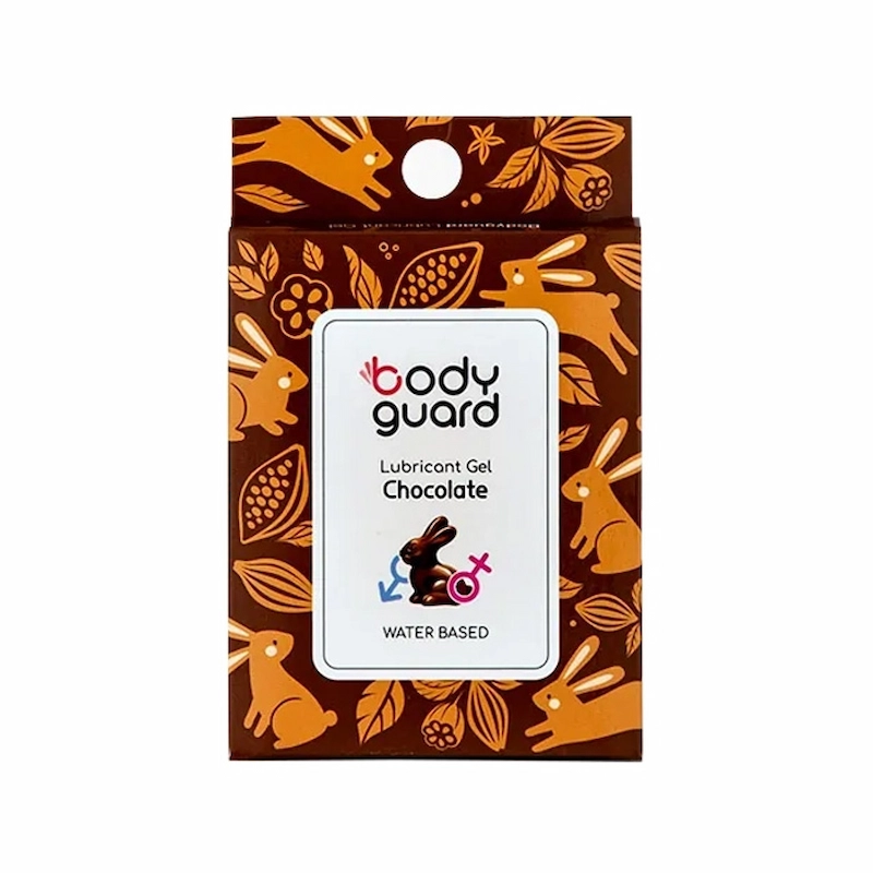 bodyguard-chocolate-lubricant-gel-24gr-1 ژل روان کننده لوبریکانت بادیگارد اسانس شکلات پایه آب