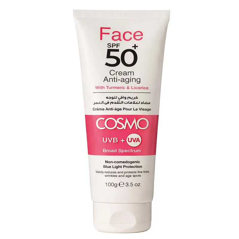 ضدپیری کرم ضد آفتاب ضد پیری کازمو - SPF50 حجم ۱۰۰ میل - تصویر 1