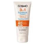 کرم ضد آفتاب ۳ در ۱ کازمو - حاوی نیاسینامید و ویتامین سی SPF40 حجم ۱۰۰ میل